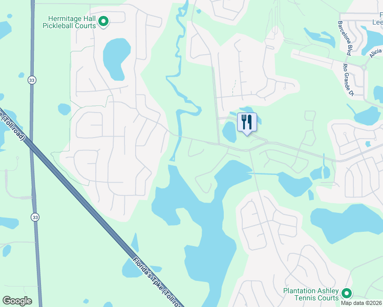 map of restaurants, bars, coffee shops, grocery stores, and more near 25253 Lost Oak Circle in Leesburg