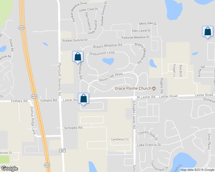 map of restaurants, bars, coffee shops, grocery stores, and more near 2516 Brinsmade Court in Apopka