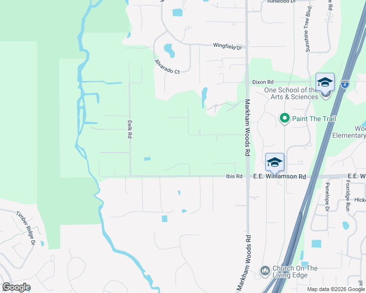 map of restaurants, bars, coffee shops, grocery stores, and more near 1024 Dunhurst Court in Longwood