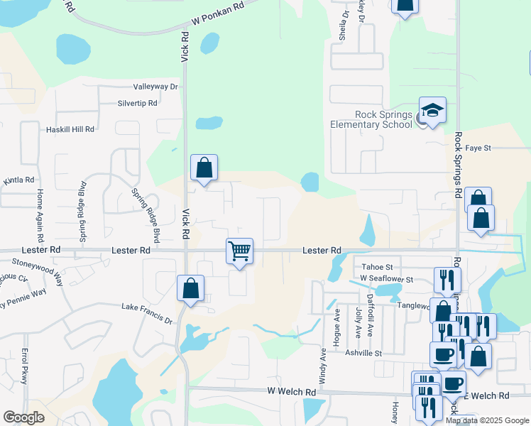 map of restaurants, bars, coffee shops, grocery stores, and more near 483 Cavesson Street in Apopka