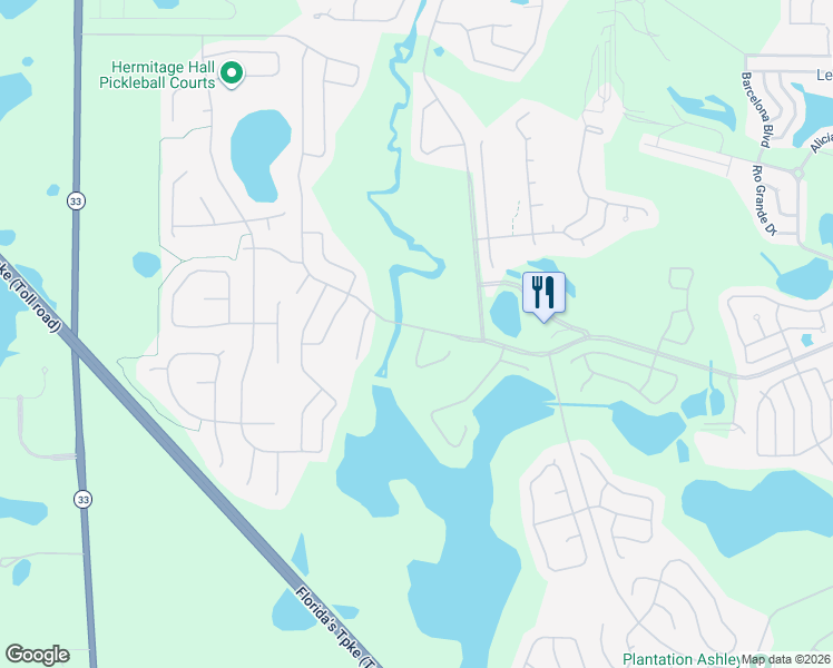 map of restaurants, bars, coffee shops, grocery stores, and more near 25273 Lost Oak Circle in Leesburg