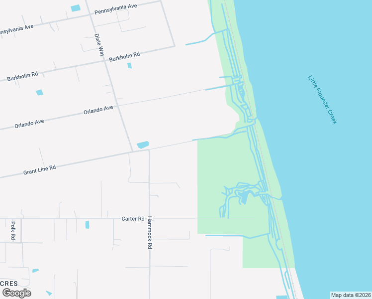 map of restaurants, bars, coffee shops, grocery stores, and more near 3109 Grant Line Road in Mims