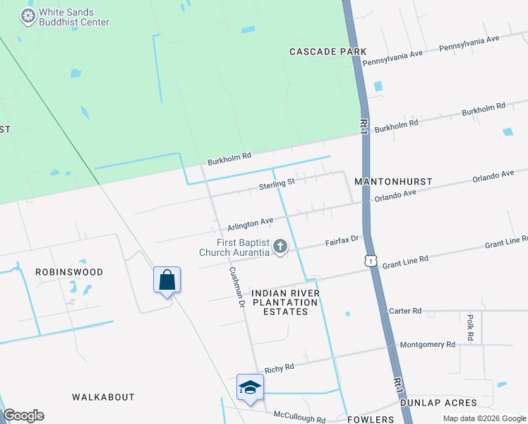 map of restaurants, bars, coffee shops, grocery stores, and more near 4000 Arlington Avenue in Mims