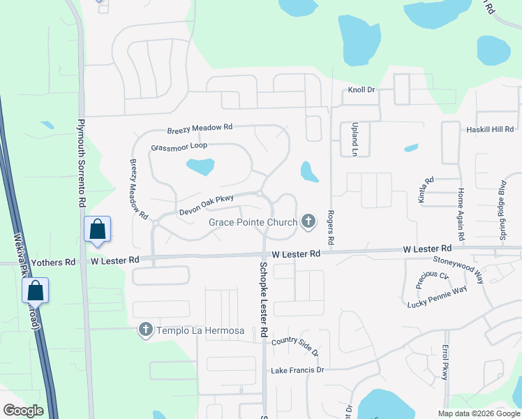 map of restaurants, bars, coffee shops, grocery stores, and more near 1520 Sage Creek Place in Apopka