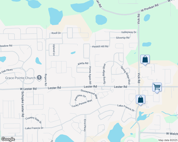 map of restaurants, bars, coffee shops, grocery stores, and more near 2105 Home Again Road in Apopka