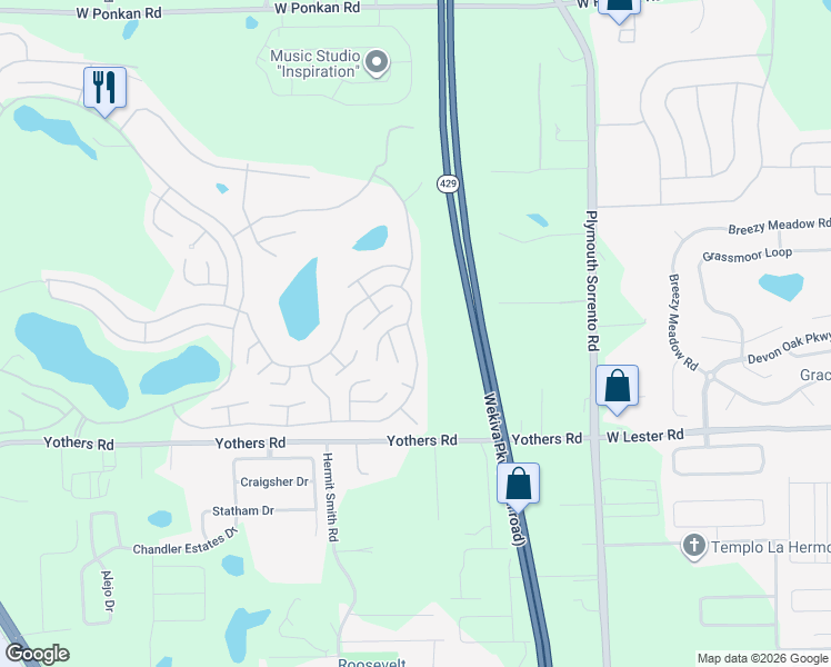 map of restaurants, bars, coffee shops, grocery stores, and more near 2205 South Citrus Circle in Zellwood