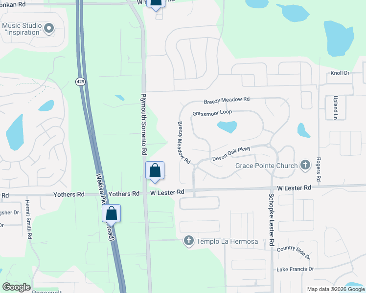 map of restaurants, bars, coffee shops, grocery stores, and more near 2526 Sugarsand Court in Apopka