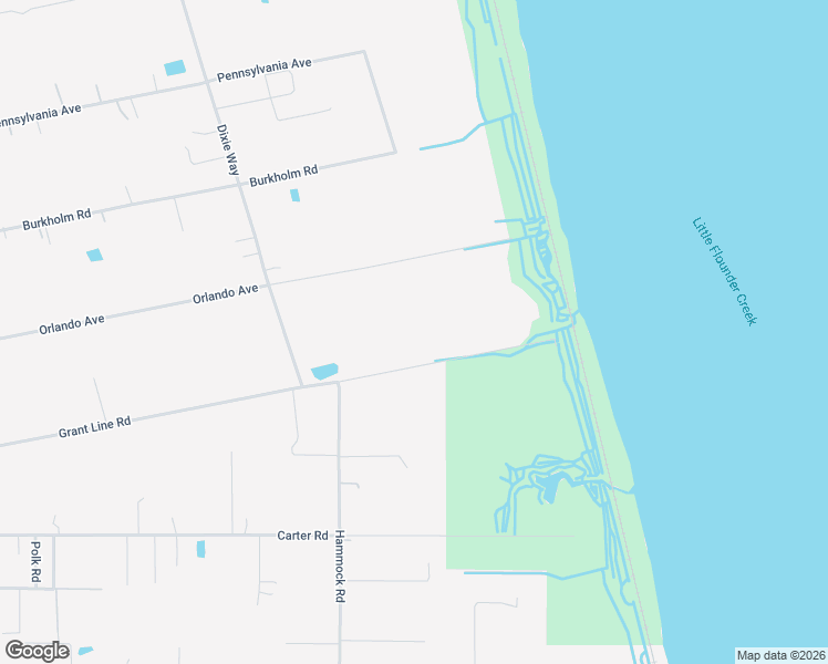 map of restaurants, bars, coffee shops, grocery stores, and more near 3109 Grant Line Road in Mims