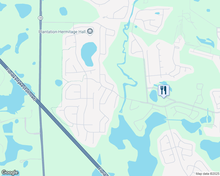 map of restaurants, bars, coffee shops, grocery stores, and more near 4009 Plantation Boulevard in Leesburg