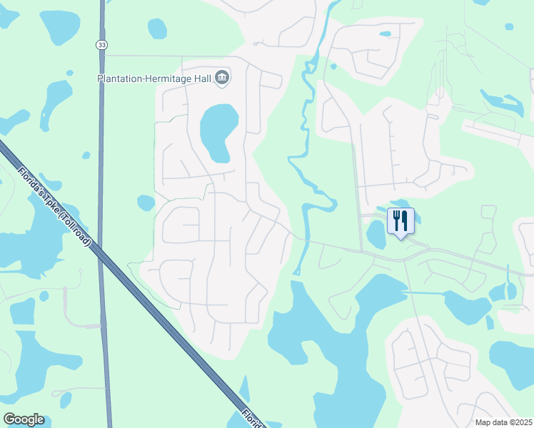 map of restaurants, bars, coffee shops, grocery stores, and more near 4009 Plantation Boulevard in Leesburg