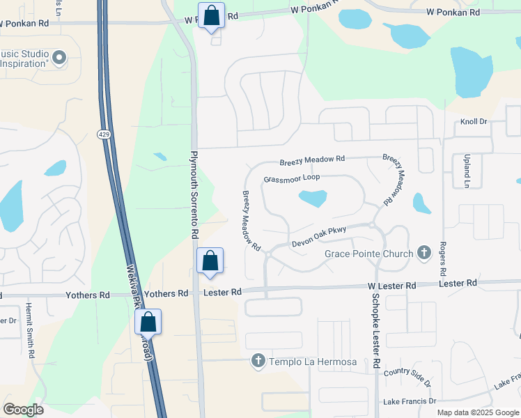 map of restaurants, bars, coffee shops, grocery stores, and more near 2624 Grassmoor Loop in Apopka