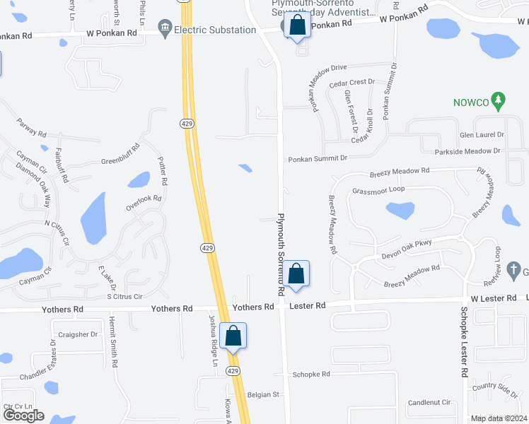 map of restaurants, bars, coffee shops, grocery stores, and more near 2304 Plymouth Sorrento Road in Apopka