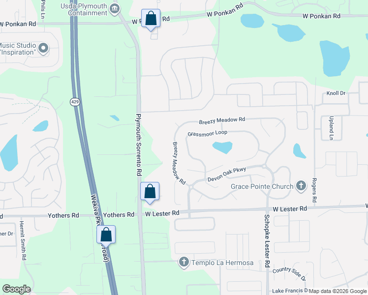 map of restaurants, bars, coffee shops, grocery stores, and more near 2624 Grassmoor Loop in Apopka