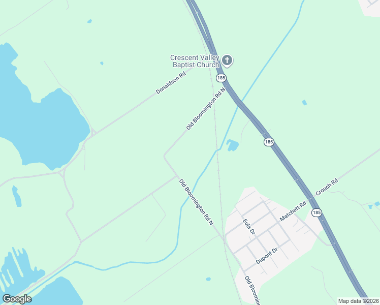 map of restaurants, bars, coffee shops, grocery stores, and more near 417 Old Bloomington Road North in Victoria