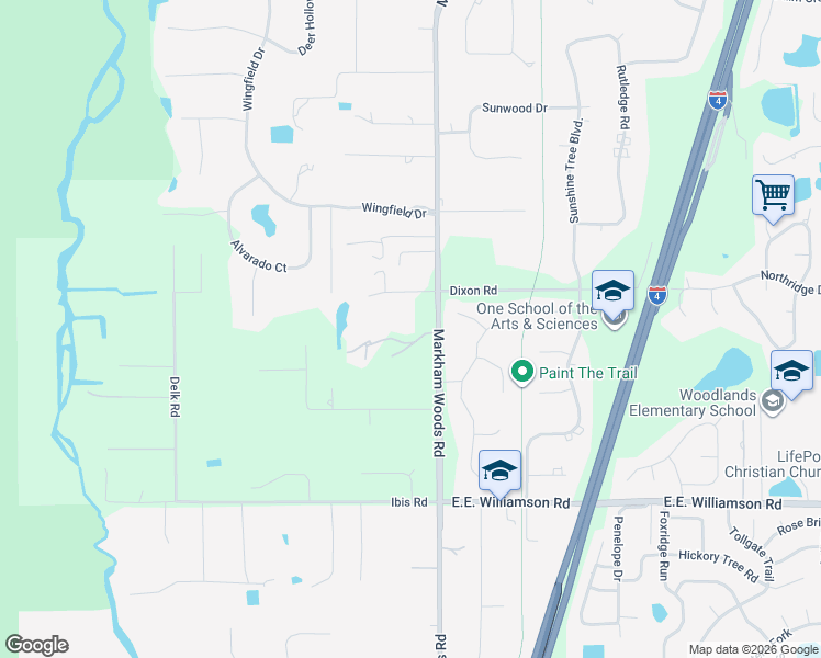 map of restaurants, bars, coffee shops, grocery stores, and more near 110 Stone Post Road in Longwood