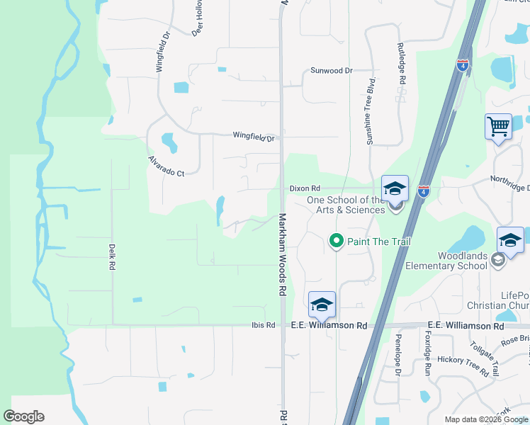 map of restaurants, bars, coffee shops, grocery stores, and more near 110 Stone Post Road in Longwood