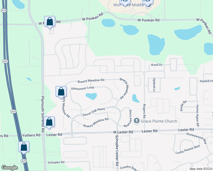 map of restaurants, bars, coffee shops, grocery stores, and more near 2766 Grassmoor Loop in Apopka