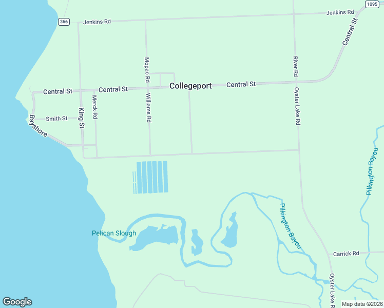 map of restaurants, bars, coffee shops, grocery stores, and more near South Street in Matagorda County