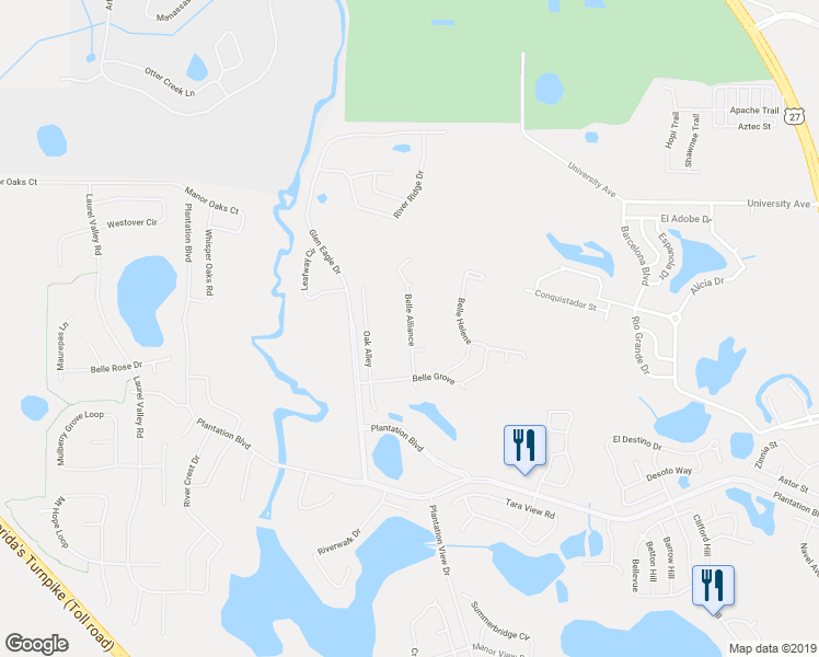 map of restaurants, bars, coffee shops, grocery stores, and more near 112905 Belle Alliance in Leesburg