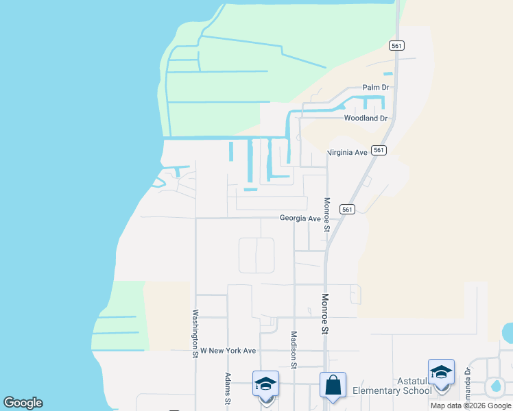 map of restaurants, bars, coffee shops, grocery stores, and more near Pennsylvania in Astatula