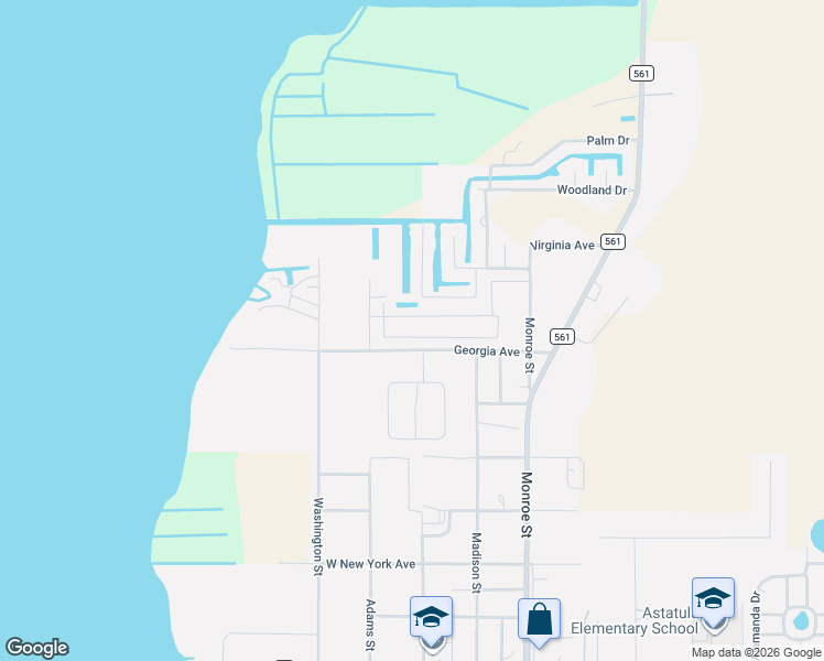 map of restaurants, bars, coffee shops, grocery stores, and more near Pennsylvania in Astatula