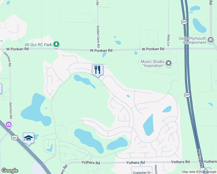 map of restaurants, bars, coffee shops, grocery stores, and more near 2649 Cayman Circle in Zellwood