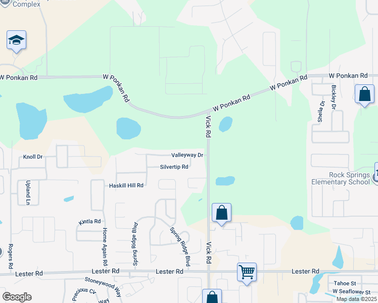 map of restaurants, bars, coffee shops, grocery stores, and more near 805 Valleyway Drive in Apopka
