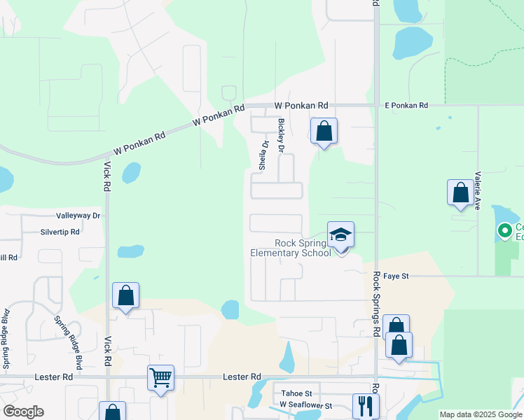 map of restaurants, bars, coffee shops, grocery stores, and more near 213 Wekiva Pointe Circle in Apopka