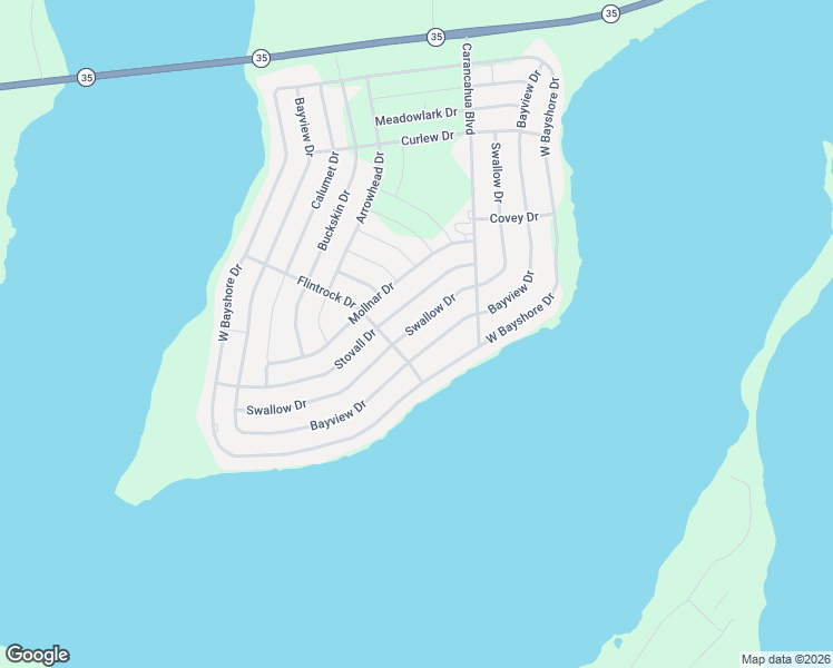 map of restaurants, bars, coffee shops, grocery stores, and more near 541 Swallow Drive in Palacios