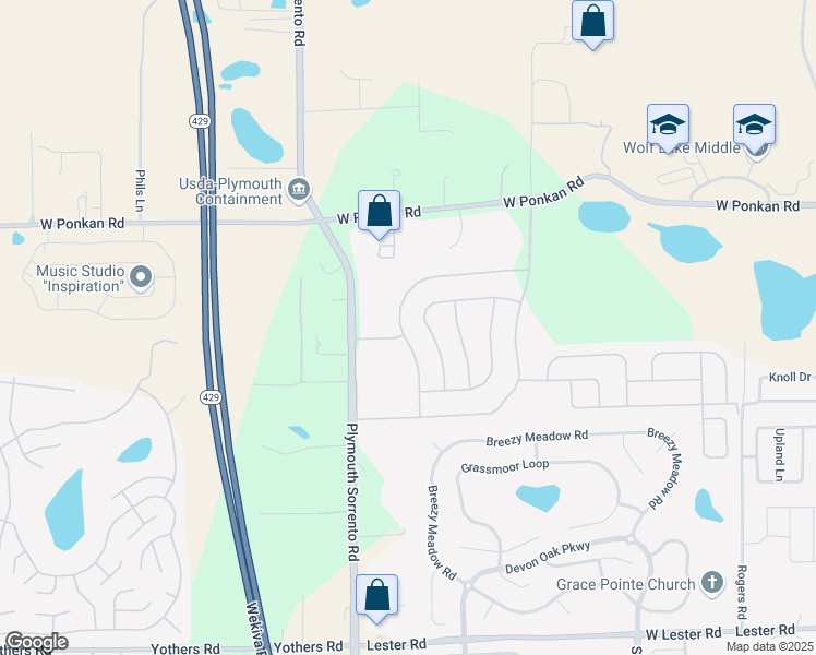 map of restaurants, bars, coffee shops, grocery stores, and more near 2876 Ponkan Meadow Drive in Apopka