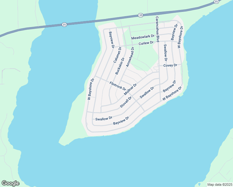 map of restaurants, bars, coffee shops, grocery stores, and more near 598 Arrowhead Drive in Palacios