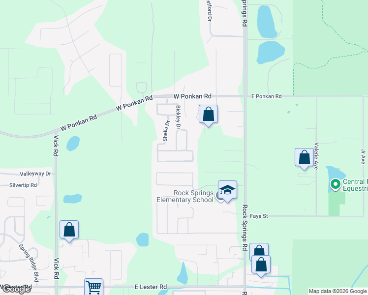 map of restaurants, bars, coffee shops, grocery stores, and more near 2732 Orpha Lane in Apopka