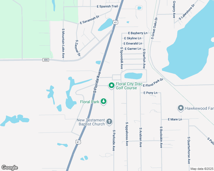 map of restaurants, bars, coffee shops, grocery stores, and more near 7865 East Floral Park Drive in Floral City