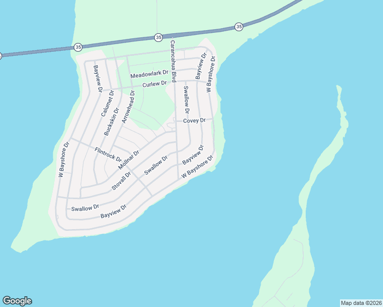 map of restaurants, bars, coffee shops, grocery stores, and more near 1551 Bayview Drive in Palacios