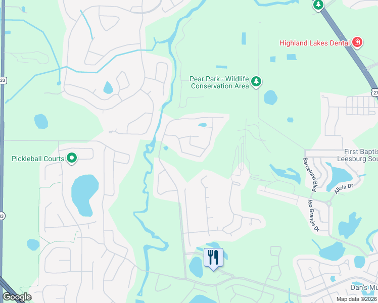 map of restaurants, bars, coffee shops, grocery stores, and more near 4443 River Ridge Drive in Leesburg