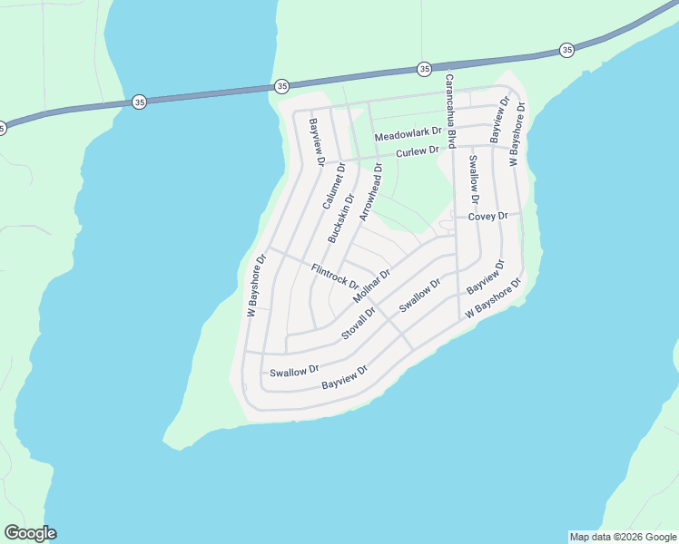 map of restaurants, bars, coffee shops, grocery stores, and more near 53 Concho in Palacios