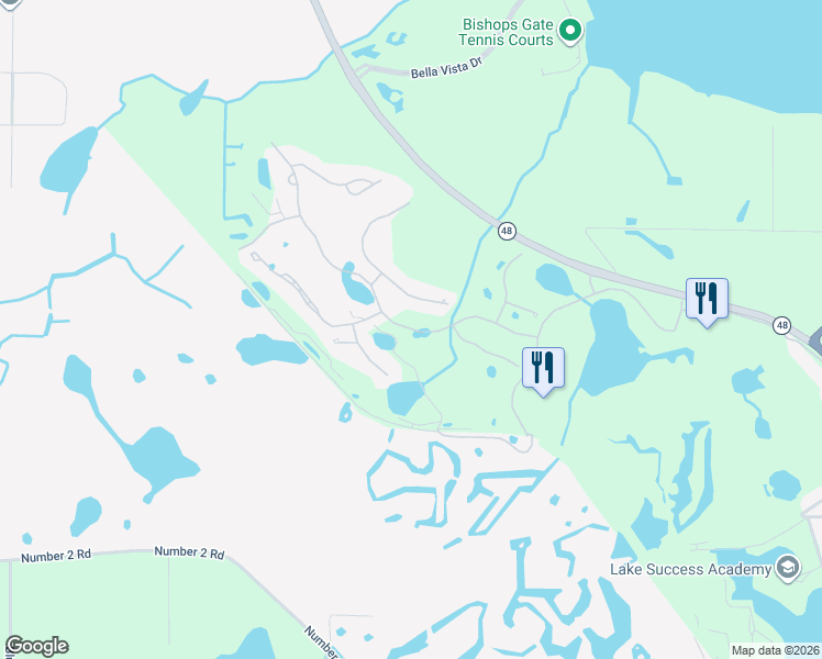 map of restaurants, bars, coffee shops, grocery stores, and more near 26144 Avenida Las Colinas in Howey-in-the-Hills