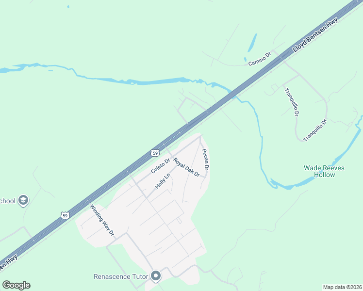 map of restaurants, bars, coffee shops, grocery stores, and more near 225 Coleto Drive in Victoria