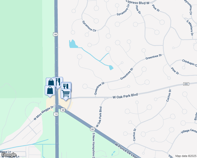 map of restaurants, bars, coffee shops, grocery stores, and more near 6 Sweetgum Court North in Homosassa