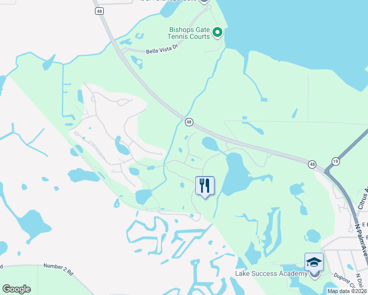 map of restaurants, bars, coffee shops, grocery stores, and more near 9938 Santa Barbara Court in Howey-in-the-Hills