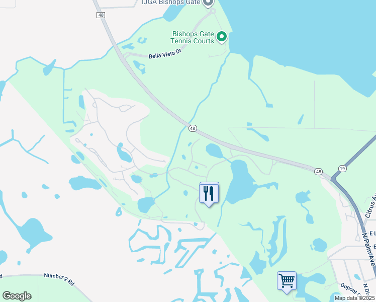 map of restaurants, bars, coffee shops, grocery stores, and more near 9930 Santa Barbara Court in Howey-in-the-Hills