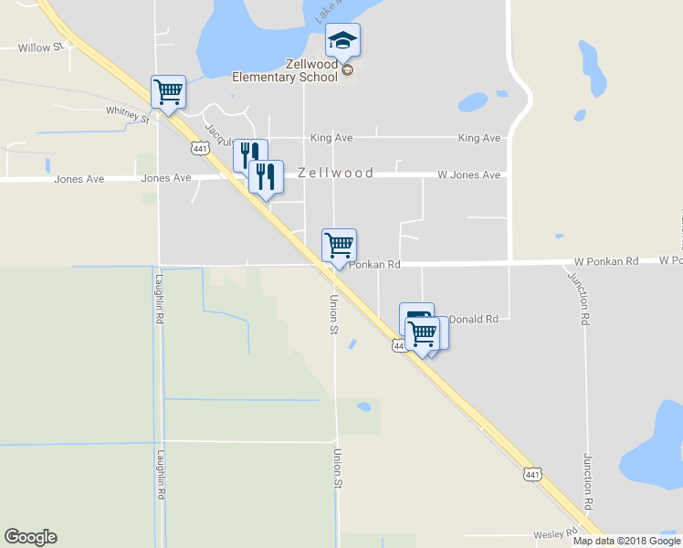 map of restaurants, bars, coffee shops, grocery stores, and more near 2933 N Orange Blossom Trail in Orlando