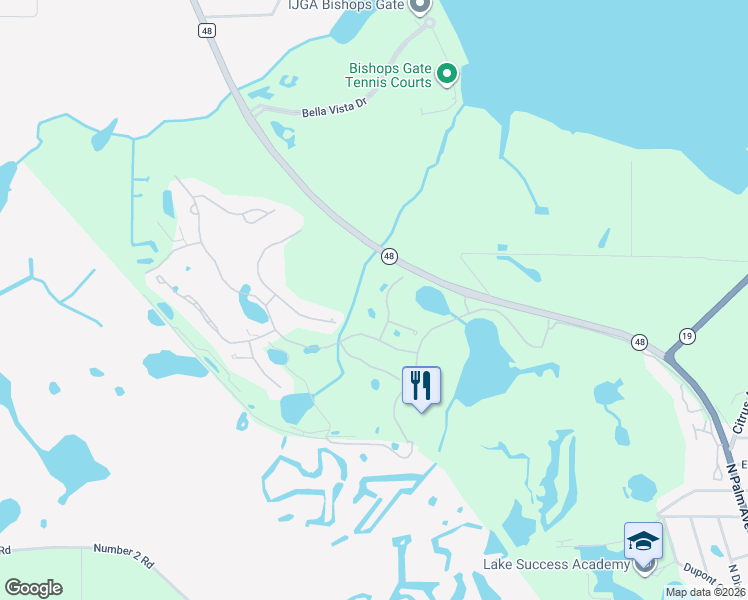 map of restaurants, bars, coffee shops, grocery stores, and more near 9938 Santa Barbara Court in Howey-in-the-Hills