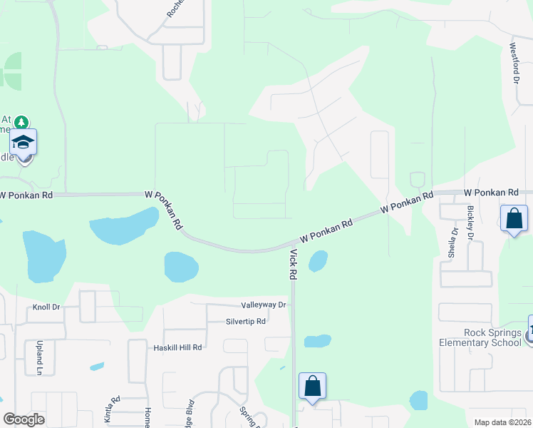 map of restaurants, bars, coffee shops, grocery stores, and more near 801 West Ponkan Road in Apopka