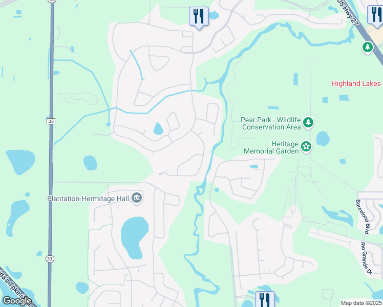 map of restaurants, bars, coffee shops, grocery stores, and more near 4723 Spring Grove Lane in Leesburg