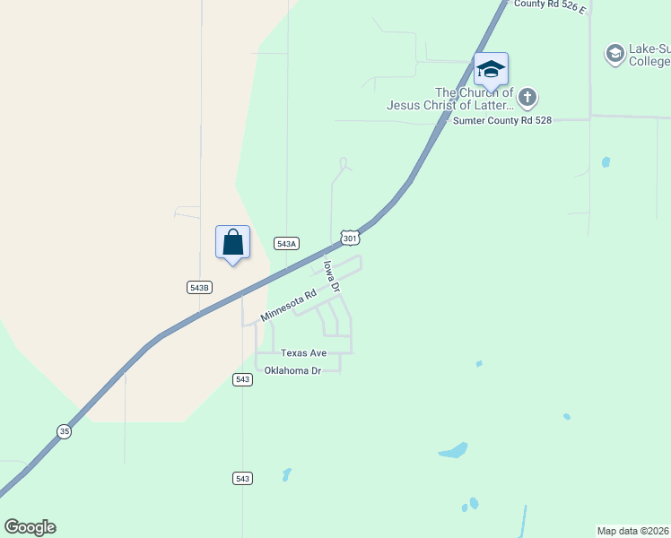 map of restaurants, bars, coffee shops, grocery stores, and more near 1891 U.S. 301 in Sumterville