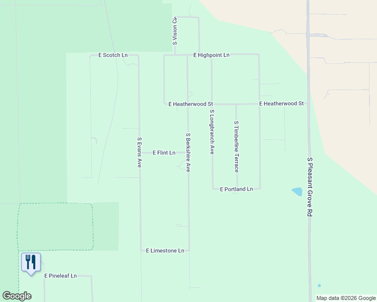 map of restaurants, bars, coffee shops, grocery stores, and more near 9229 South Berkshire Avenue in Inverness