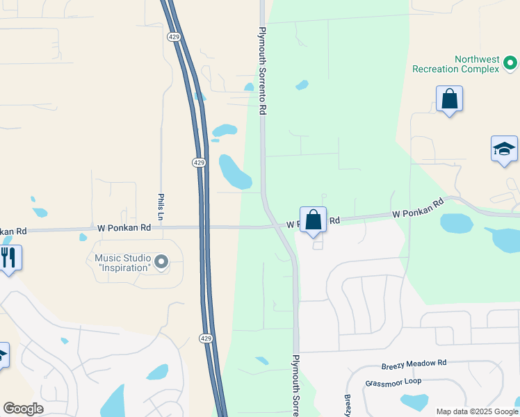 map of restaurants, bars, coffee shops, grocery stores, and more near 3000 Plymouth Sorrento Road in Apopka