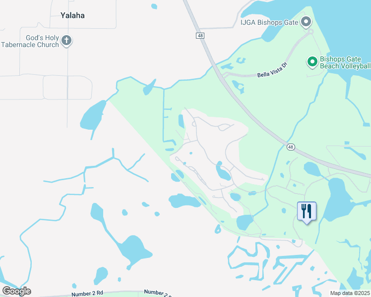 map of restaurants, bars, coffee shops, grocery stores, and more near 9302 Avenida San Pablo in Howey-in-the-Hills