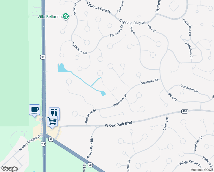 map of restaurants, bars, coffee shops, grocery stores, and more near 21 Hawthorne Court in Homosassa